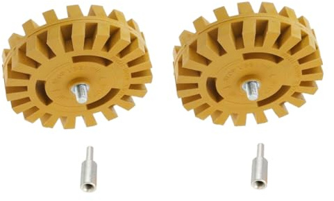 WHAMVOX 2sets Car Glue Remover Pneumatic Degumming Wheel Adhesive Remover Removal Tool Tar Safe for Vehicle