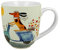 DUO Dogs World JUMBO XXL Tazza 1000 ml DOG ON A SCOOTER, New Bone China Porcellana