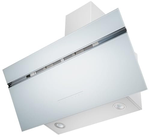 electriQ 90cm Super Silent Angled Cooker Hood - White