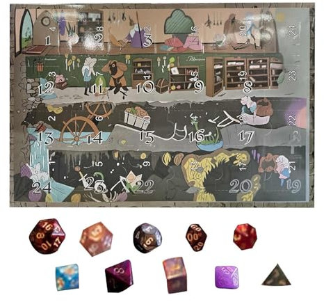 Würfel-Adventskalender 2024, Würfel-Brettspielspielzeug, Weihnachts-Countdown-Kalender, 24-Tage-Countdown-Adventskalender Mit Würfeln, Würfel-Set, Advents-Countdown-Kalender