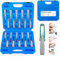 JRready JRconDRK21A20-01 Auspinwerkzeug Kit Neu Entriegelungswerkzeug Mit Schutzhülle Kompatibel mit Deutsch DT-Serie/MOLEX Micro-Fit-Serie/Metri-Pack-Serie/TE/AMP/Harting/WAIN D-Sub-Serie