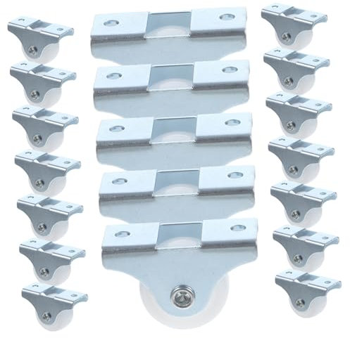 MAGICLULU 20Pcs Heavy Duty Fixed Caster Wheels with Plates Rubber Casters for Furniture Storage Boxes and Machinery Smooth Movement and Easy Installation