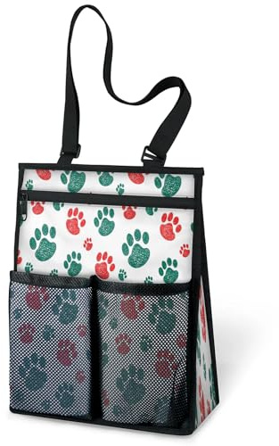 Duschtasche mit niedlichem Hundepfoten-Aufdruck, tragbare Tiere, Hundepfoten, Tragetasche, Dusch-Caddy, Taschen, zum Aufhängen, Kulturbeutel, Organizer für Reisen, Fitnessstudio, Camping, Strand