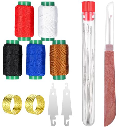 36 Stück Nähset Grundausstattung, NäHnadeln Set, Tragbar nähnadeln aus stahl, stahlnadeln mit einfädler für DIY-Nähen und Handwerk