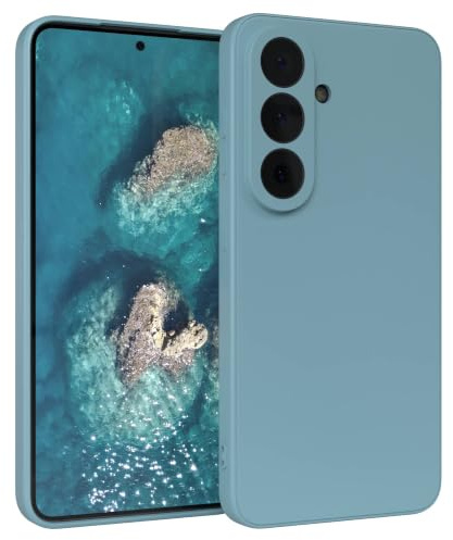 EAZY CASE - Silikonhülle für Galaxy S26 Hülle Silikon Case Blau Grün weich stoßfeste Handyhülle Schutzhülle mit Kameraschutz Dünn Premium Schutz Cover TPU Phone Bumper in Blaugrün Matt