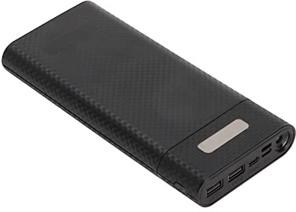 8x DIY Power Bank Case 10W Fast Charging 2 USB Output | LCD battery display, dual USB output for simultaneous charging, Type C input with 3 port options, 122g portable ABS h