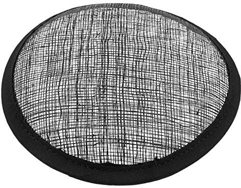 Damen Sinamay, Cocktail-Hut, Kopfschmuck, runde Basis, Hüte, Zubehör zum selber Basteln , Sinamay, Schwarz , Einheitsgröße