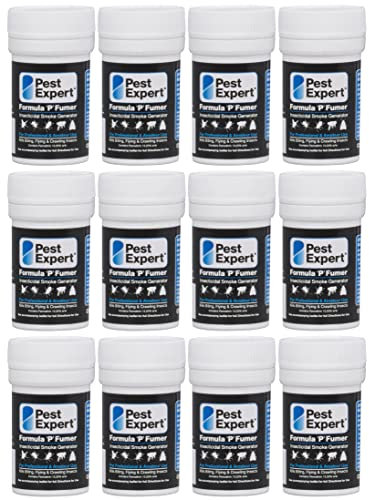 Pest Expert Carpet Moth Killer Smoke Bombs 12 x 3.5g - Formula 'P' Moth Fumigator from (HSE approved and tested – professional strength product)
