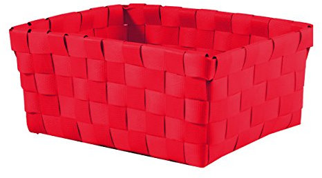MSV Aufbewahrungskörbchen Aufbewahrungskorb Aufbewahrungsbox Organizer Badkorb 19x14x8 cm - Rot