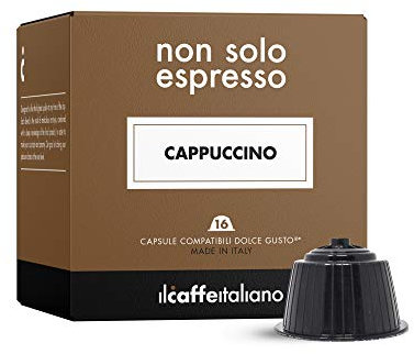 FRHOME - 48 capsules de café compatible Nescafé Dolce Gusto - Soluble au goût de Cappuccino - Il Caffè Italiano