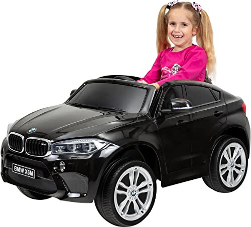 Actionbikes Motors Kinder Elektroauto BMW X6 | Fernbedienung mit First Funktion - Lizenziert - Kinderauto elektrisch - Elektrofahrzeuge - Spielzeugauto - Elektro Auto für Kinder ab 3 Jahre (Schwarz)