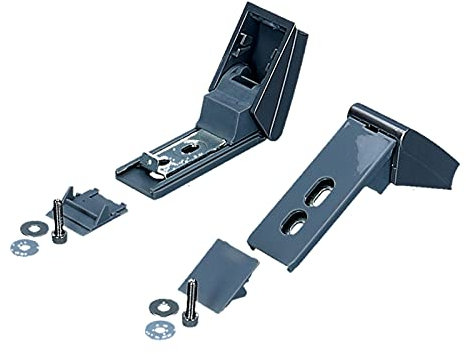 LUTH Premium Profi Parts Kit de réparation Charnières de porte argentées Pièces de rechange pour réfrigérateur congélateur compatibles avec Liebherr 9590178 9590190 9590124