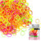 EXTRA STRONG 500 Mini Hair Rubber Elastics Multi Pack for Kids Stretchy Elastic Braiding Bands for Girl Braids, Small - Neon
