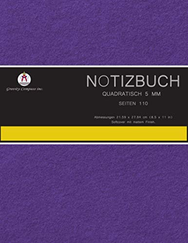 quadratisches Notizbuch - kariertes Notizbuch 5 mm mit Softcover: Didaktisches Notizbuch für Notizen - Mathematik, Geometrie, Algebra ... - 110 Seiten Abmessungen 21.59 x 27.94 cm (8.5 x 11 in)