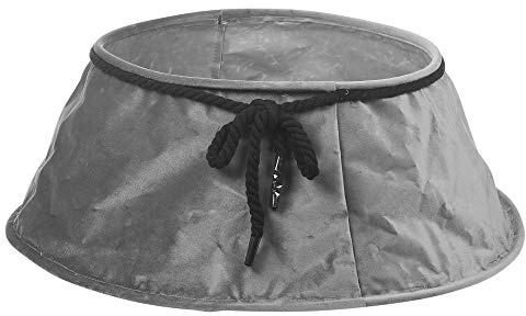 URBNLIVING Christmas Velvet Tree Skirt Floor Base Cover Decor Mat Home Ornament (Dark Grey)
