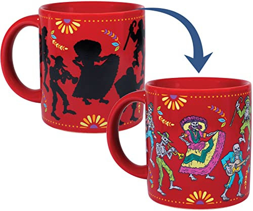 The Unemployed Philosophers Guild Kaffeebecher | Keramik | Kaffee-Tasse & Tee-Becher | XXL Tasse | 350 ml | Día de los Muertos Coffee Mug | Geschenk für Geburtstag, Weihnachten