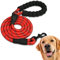 Edipets, Dog Lead, Durable Slip Rope with Soft Padded Handle, Highly Reflective Threads, for Small, Medium, Large Dogs, 47, 60 and 87 inches (60 Inches, Red)