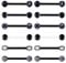 Funseedrr 6 Paar Zungenpiercing Barbell Set Bioflex Kunststoff Leuchten im Dunkeln 12/14/16/18mm Piercing Zunge