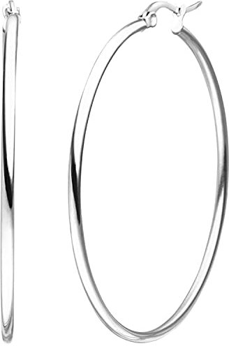 Jobo Damen-Creolen aus Edelstahl 50 mm
