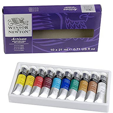 Winsor & Newton óleo al agua Artisan - Set de óleo mezclable con agua de 10 tubos de 21ml, colores surtidos
