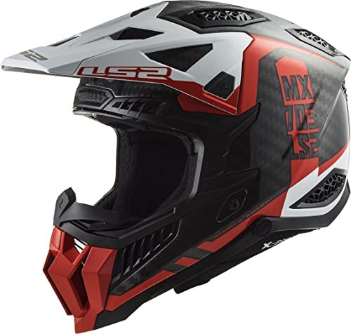 LS2, Crosshelme motorrad X-FORCE Victory red white, L