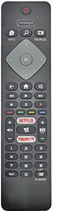 Repuesto Mando Philips TV para Smart T V Compatible con Mando Universal TV Philips