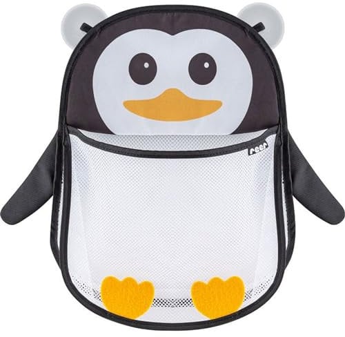 Reer MyHappyPingu Badespielzeug-Netz, hygienische Aufbewahrung für Badewannenspielzeug, Wannenablage