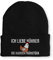 tshirtladen Ich liebe Hühner die kacken Frühstück Statement Beanie Mütze mit Spruch, Farbe: Black