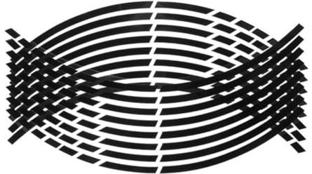 ihreesy Auto Felgenaufkleber, 16 Stück Radaufkleber Felgen Klebestreifen Auto Nabenaufkleber Reifendeko Klebeband Reflektierende Aufkleber Reifenband Speichenreflektoren Nadelstreifen,Schwarz