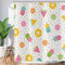 ASDCXZ Duschvorhang Sommer 180x200 cm, Sommer Erfrischend Kinder Niedlicher Zitrone EIS Bunt Waschbar Duschvorhänge Antischimmel Polyester Textil Wasserdicht Vorhang für Badewanne mit 12 Haken