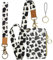 Ausweishalter mit Kuh-Aufdruck, Leder-Ausweishalter mit Abreißband, Geldbörsen-Lanyards für Ausweise, für Damen, Herren, Woker, Büro, Krankenschwester, Schule, Lehrer, Studenten