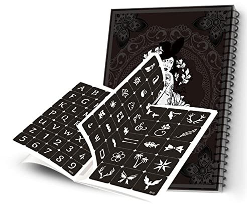 Álbum De Plantillas Para Tatuajes Con Aerógrafo De 115 Uds., Kit De Tatuaje De Henna Con Purpurina Portátil, Plantilla De Tatuaje Temporal, Patrón De Arte Corporal Para Pintura Corporal