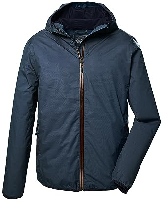 killtec Herren Funktionsjacke mit Kapuze, Outdoorjacke packbar KOS 258 MN JCKT, stahlblau, XL, 41366-000