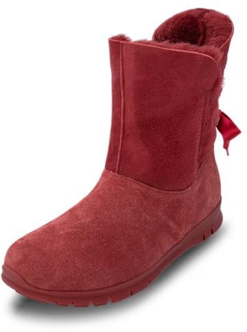 VITAFORM Winterstiefel Damen gefüttert – Gefütterte Stiefel für Damen – Rutschhemmend, Leicht und besonders Warm rot 40