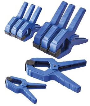 Faithfull 8 Piece Spring Clamp Set: 4 x 50mm 4 x 75mm Clamping Force: 12kg & 15kg