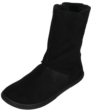 KOEL Damen - Lammwolle Barefoot Stiefel Freya - Black, Größe:37 EU