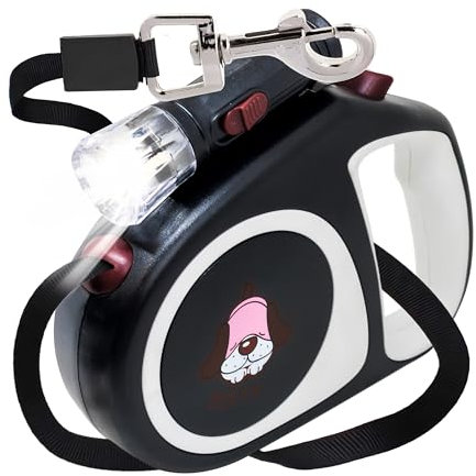 Retoo Rollleine Hundeleine 5m für kleine & große Hunde, Flexibles Band für Rechts Spaziergänge, Dog Leash, Bequemen Griff, Gurt-Leine, Robuste Ausziehleine fürs Gassigehen Roll-Leine Hochwertige Leine