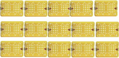 ECI ELETTROFORNITURE CONFEZIONE 15 PEZZI 503E, Scatola Incasso, 108x74x53,5mm, 3 Posti