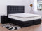 AUKONA Boxspringbett Sophie mit Bettkasten 180x200, Schwarz H2, 7 Zonen Taschenfederkern-Matratze, H2 H3 H4, Komfortschaum-Topper, Lieferung und Aufbau kostenlos