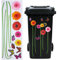 GORGECRAFT 70x25cm Große Gerbera-Gänseblümchen-Wandaufkleber 3D-Blumen-Schmetterlings-Aufkleber Gänseblümchen-Blumen-Sonnenblumen-Wanddekoration Wasserfest Selbstklebend Aufkleben Wanddekoration