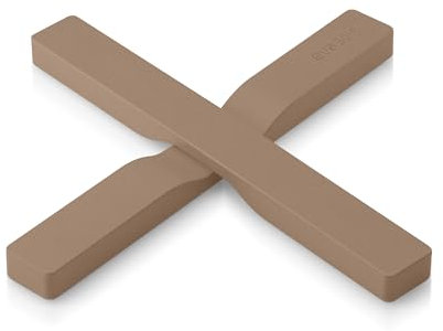 EVA SOLO | 2 magnetische Untersetzer | Silikonbeschichtetes Nylon mit integrierten Magneten | Spülmaschinenfest | Entweder quer platziert oder in Zwei Teile geteilt | Dänisches Design | Mokka
