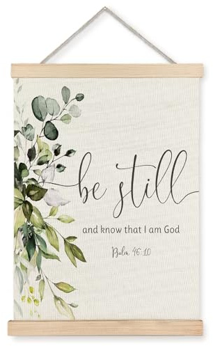 Supwhd Christliche Wanddekoration, Be Still and Know That I am God, PSALM 46, christliche Wandkunst, gerahmt, christliche Dekoration für Schlafzimmer, Wohnzimmer, Büro, 30,5 x 40,6 cm