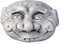 gartendekoparadies.de Lustiges Gesicht Steinkopf, Deko-Stein, H. 15 cm, 25 x 28 cm, 10 kg, Grau, frostsicher aus Steinguss für Außenbereich