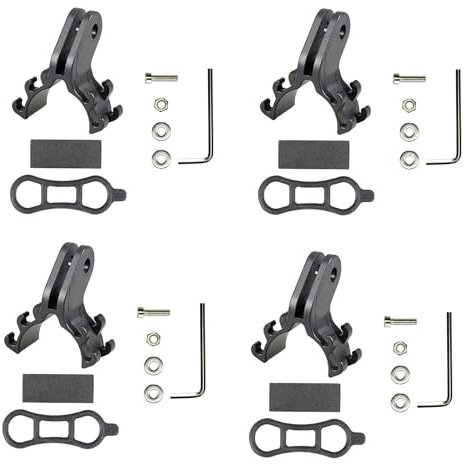 RUIENGCOMM 4Pcs Bike Flashlight Mount Accessories Universal Bike Handlebar Flashlight Holder Bicycle Torch Holder Bracket Torch Mount Bracket Clip Clamp Accessories for Bike