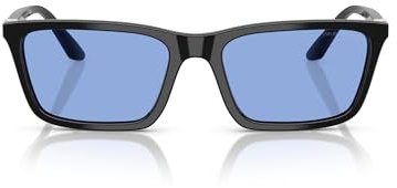 Emporio Armani Ea4239u - Occhiali da sole universali da donna, Nero lucido/Blu, 55 mm