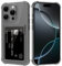 DEVASO Hülle für iPhone 16 Pro mit kartenfach, Schutzhülle mit Transparent Silikon TPU Kratzfest Handyhülle Kunststoffhülle, Schwarz