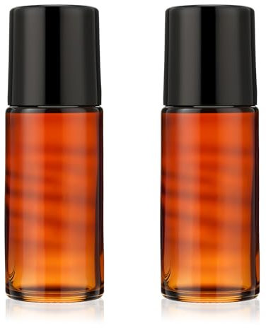 Gjinxi 2 Stück 50 Ml Rollflaschen Aus Glas Für Ätherische Öle Nachfüllbare Roll On Flaschen Behälter Rollerball Flaschen Für Duftstoffe Leere Flaschen Mit Rollerball Für Ätherische Öle Parfüm Kosmetik
