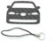BlackStuff Porte-clés en fibre de carbone avec cordon compatible avec Ibiza MK3 6L FR 2002-2008 CF-833, Noir, S, Noir , S