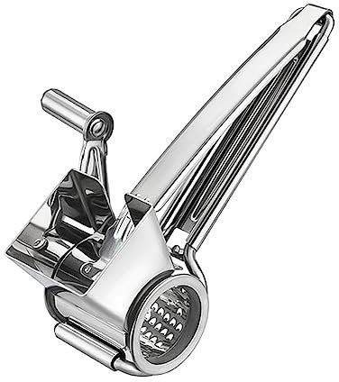 HOLIDYOYO 1pezzi Grattugia Manovella Acciaio Inossidabile Utile Per Formaggio e Aglio Design Rotante Per Cucine e Pasticcerie Facile Da Usare Odori