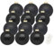 Inge Glas große Weihnachtskugeln mit Haken | Christbaumkugeln aus Glas | Set 12 Kugeln 8cm groß und 40 Aufhänger | Christbaumschmuck Weihnachtsbaumkugeln (Ebony Black | schwarz)